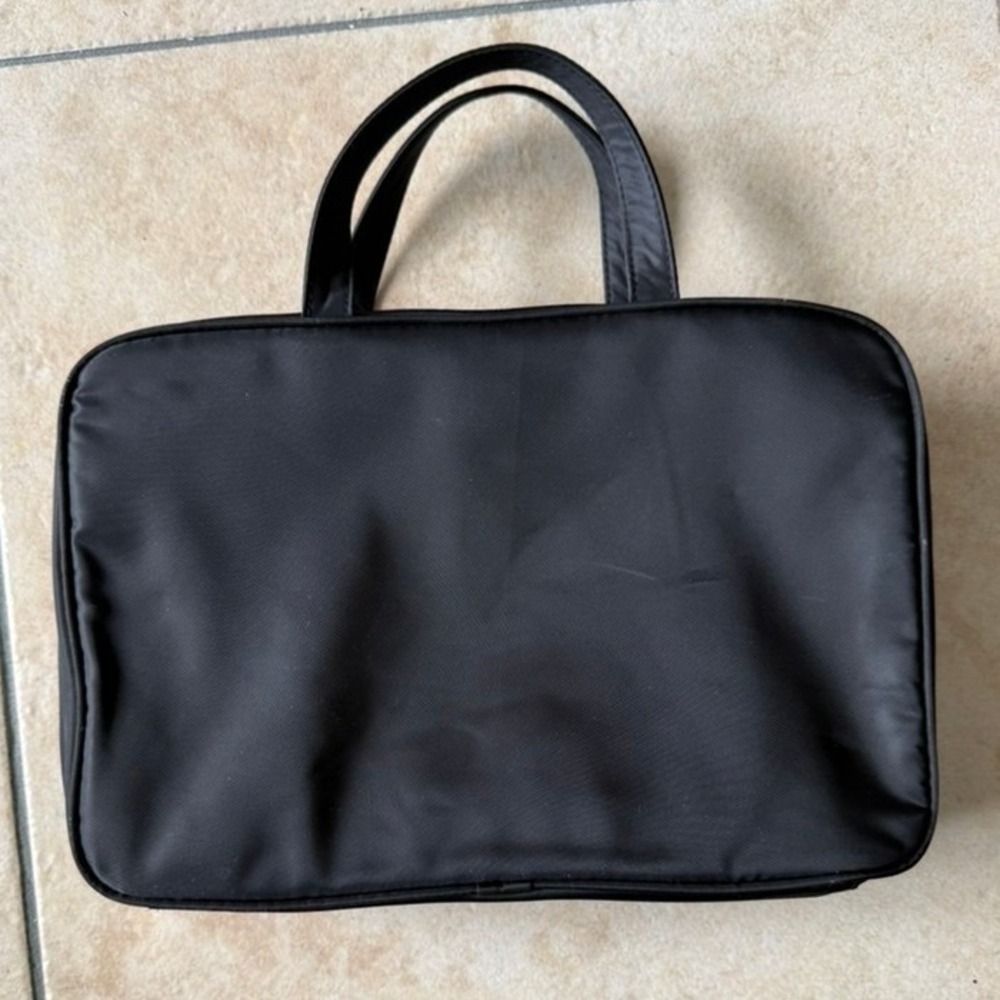 Sonia Kashuk Black Toiletry Bag Women Hanging Travel Makeup Organizer Case